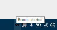 当启动成功后，鼠标移动小图标托盘会显示started