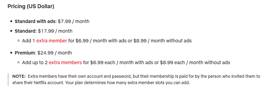 netflix美区会员套餐介绍